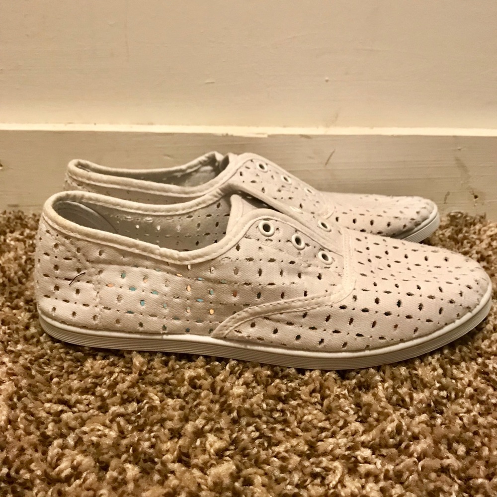 Casual white sneakers